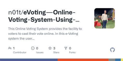 GitHub N01t EVoting Online Voting System Using Face Recognition