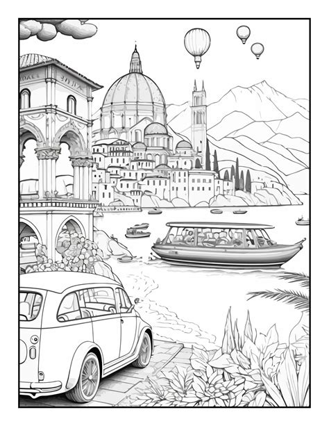 Color Your Way Across The Globe Travel Coloring Pages For All Ages