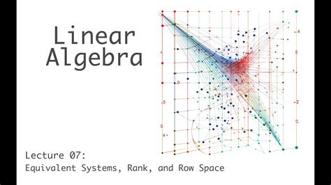 Equivalent Systems Rank And Row Space Linear Algebra Full Course