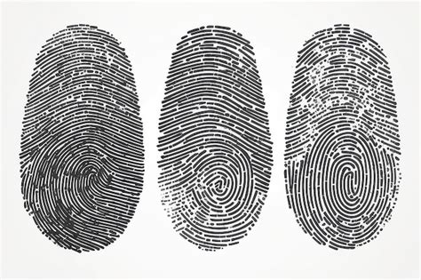 Premium Photo Vector Black Isolated Fingerprint On White Background