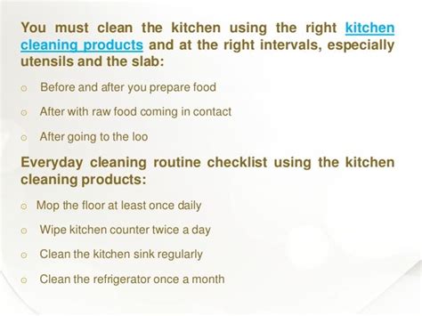 Complete kitchen hygiene