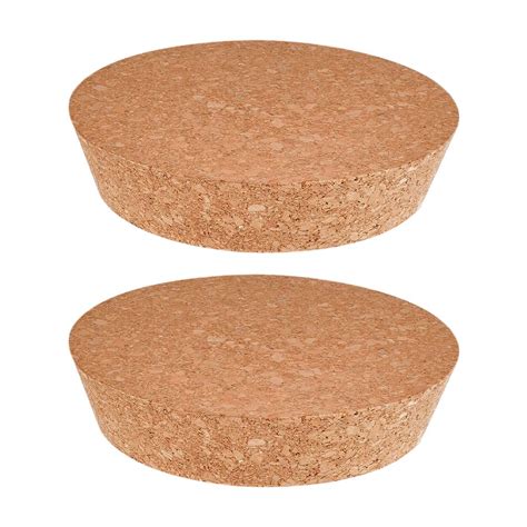 Olycraft 2 Pcs Large Cork Stoppers Tapered Cork Plugs Wood Corks Lids