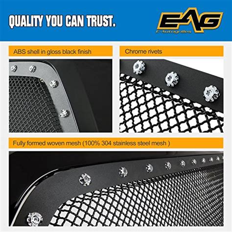 Eag Rivet Stainless Steel Wire Mesh Grille Fit For 2013 2018 Dodge Ram 2500 3500 Pricepulse