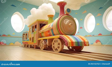 Wooden Toy Steam Locomotive Stock Image - Image of wooden, travel ...