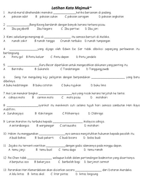 Kata Majmuk Tahun 3 Psittacula2