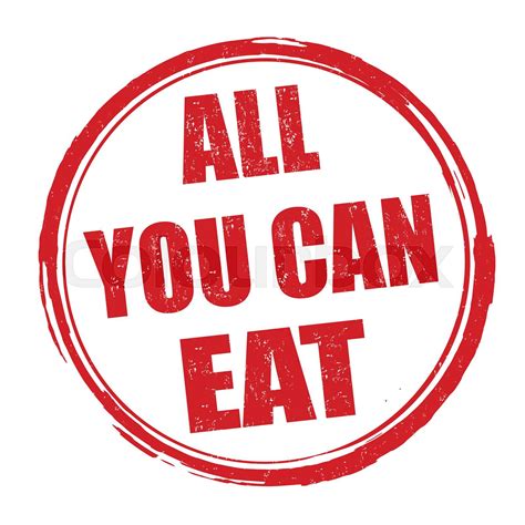 All you can eat sign or stamp | Stock vector | Colourbox