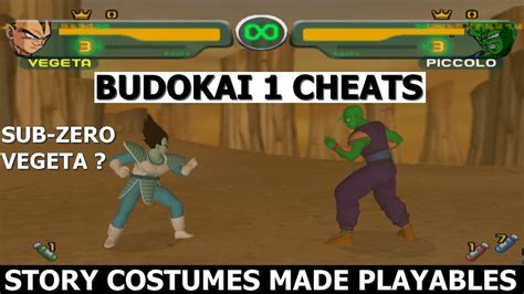 Dragon Ball Z Budokai 1 Cheats Story Mode Costumes Playables YouTube