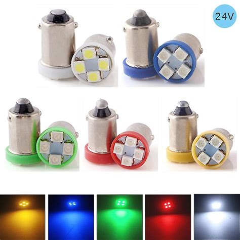 10 Pcs 24v Dc Ba9s Led Bulbs T4w T11 Dome Map Lights Ba9 1895 1891 53