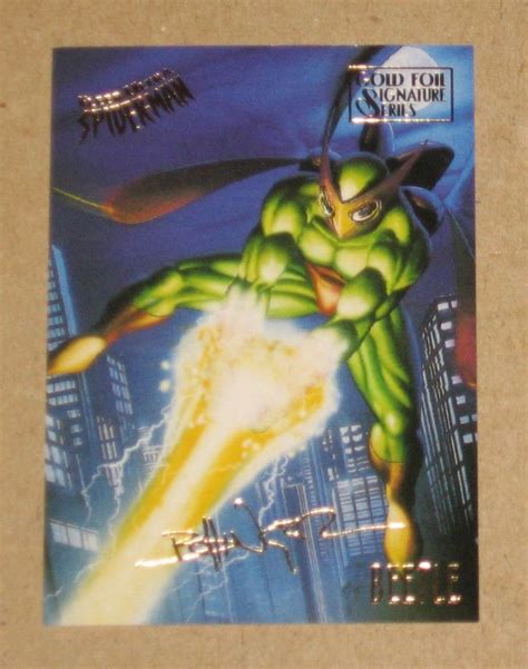 Spider Man Fleer Ultra Gold Foil Signature Card Beetle Ex