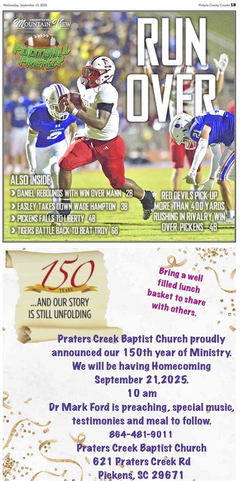 Pickens County Courier Newspaper