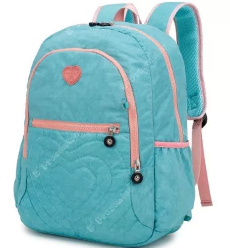 Mochila Feminina Juvenil Escolar Passeio C Chaveiro Pompom