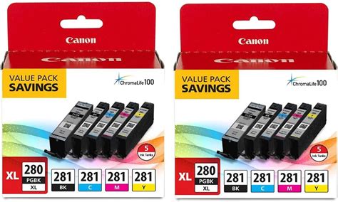 Amazon Canon Pgi Xl Cli Color Ink Tank Pack For Select