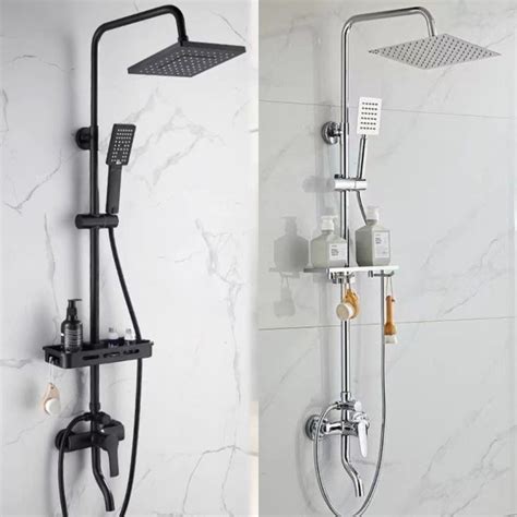 Hot SUS304 Shower Set Hot And Rainfall Shower Stainless Steel Hot And Cold Bathroom 4 In 1