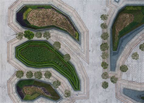 Abu Dhabi Plaza By Martha Schwartz Features Teardrop Shaped Landscape