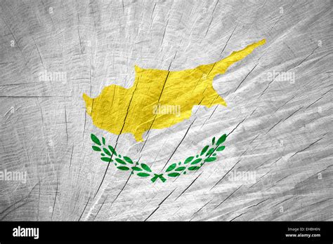 Cyprus Flag Or Cypriot Banner On Wooden Texture Stock Photo Alamy