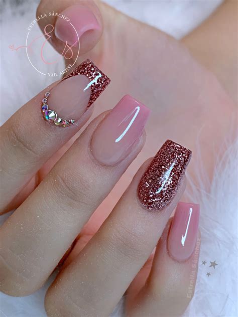 Uñascortas Uñasdecoradas Glitternails Uñasbonitas Uñashermosas