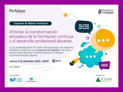 Webinar Espacios de debate ProFuturo sobre educación y formación