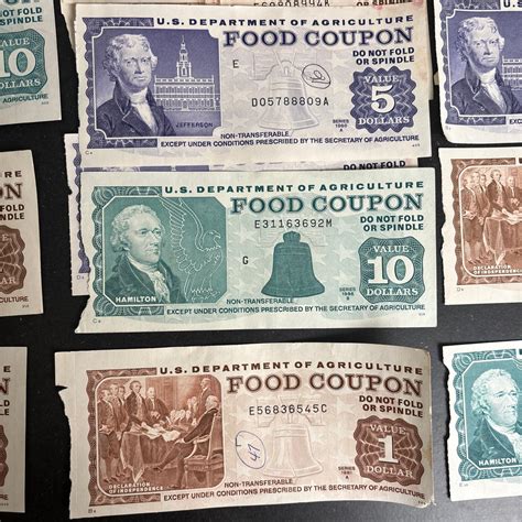 Vintage USDA Food Coupon/stamps 3 per Order, 1 of Each Denomination. 1