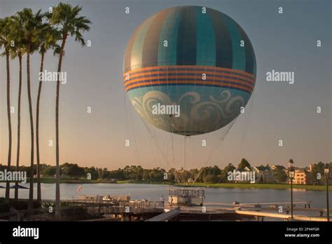 Orlando Florida October Top View Of Hot Air Balloon At