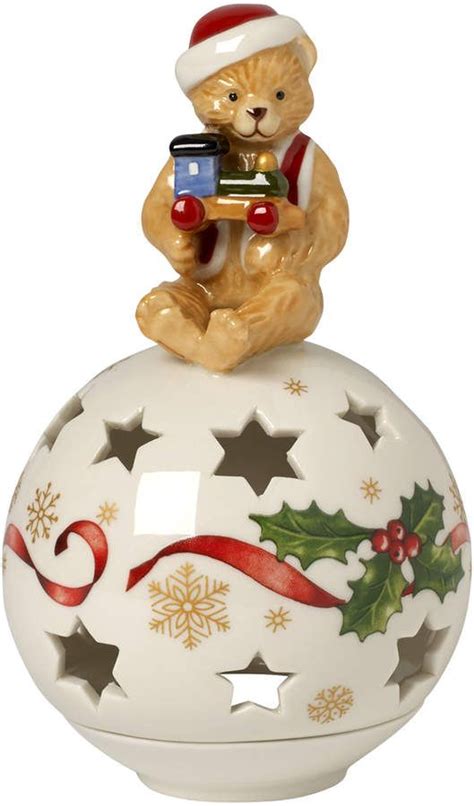 Villeroy And Boch Christmas Light Decolight Ornament With Teddy Bear