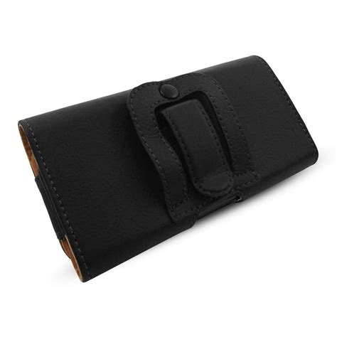 Executive Horizontal Leather Pouch Belt Clip For Phone