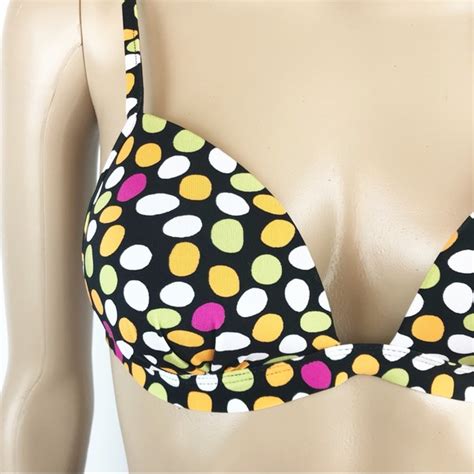 La Perla Swim New La Perla Black Colorful Polka Dot Triangle Bikini