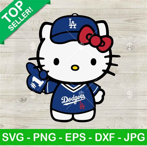 Hello Kitty Baseball LA Dodgers SVG, Hello Kitty Baseball Team SVG, LA ...