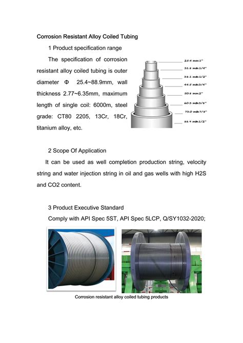 Corrosion Resistant Alloy Coiled Tubing