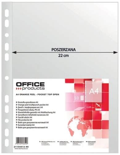 OFFICE PRODUCT Sklep Papierniczy Warszawa Koszulki Do Segregatora Na