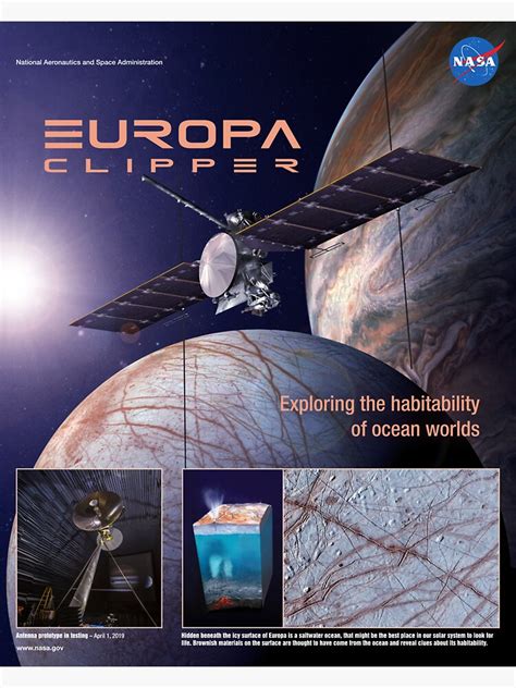 Nasa Europa Clipper Mission Overview Poster Sticker By Solidearthart