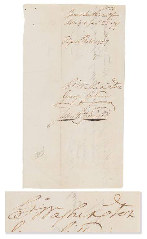George Washington Document Signed for the Potomac Company, an Early