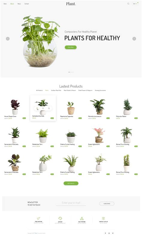 Plant Gardening Houseplants PSD Template In 2021 Web Layout