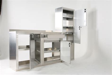 Stainless Steel Base Cabinets and Closet Set - Man Cave Custom Cabinets