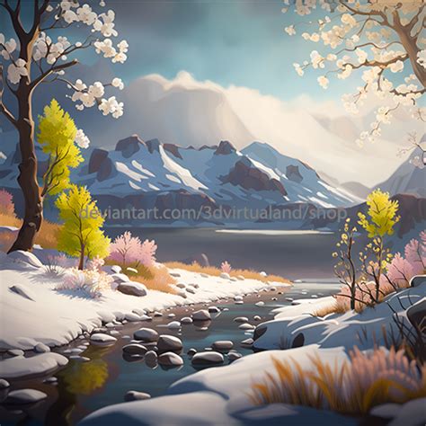 Melting Snow Landscape by 3dvirtualand on DeviantArt