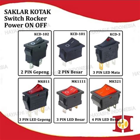 Jual Saklar Power Switch Tombol On Off Mini Roker Rocker Besar