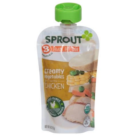 Sprout Organic Creamy Vegetables With Chicken Stage Baby Food Oz