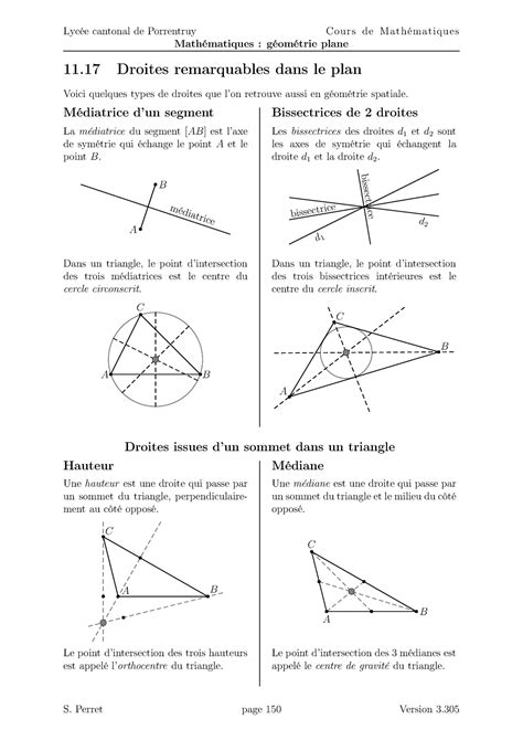 Cours Df Lyc E Cantonal De Porrentruy Math Matiques G Om Trie