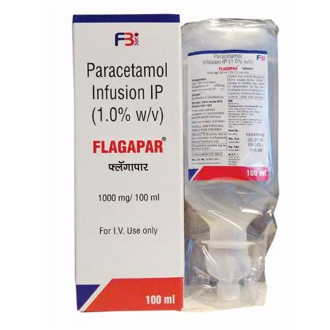 Paracetamol Infusion IP 1000 Mg At 40 In Vadodara ID 22438229448