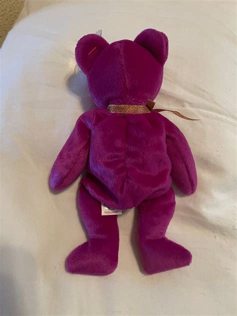 Gorgeous Ty Bear Named Millennium Rare Beanie Baby Ty Beanie Baby