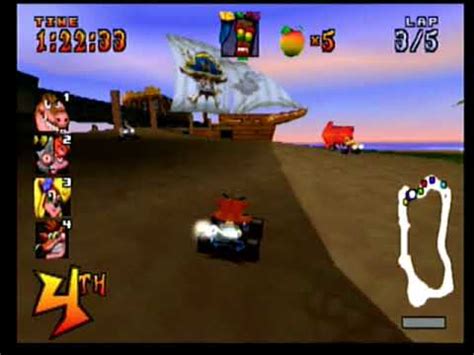 CTR Crash Team Racing Arcade Crash Cove Single Hard 5 Laps Race