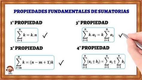 Fórmulas y Propiedades fundamentales de sumatorias 2020 YouTube