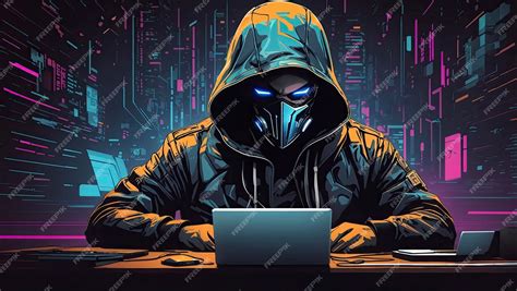 Premium AI Image | Cyberpunk Hacker Vector Illustration