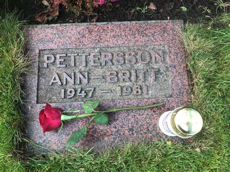 Ann Britt Margareta Pettersson Find A Grave Reminne