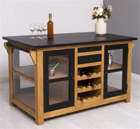 Casa Padrino Landhausstil K Cheninsel Schwarz Naturfarben X X