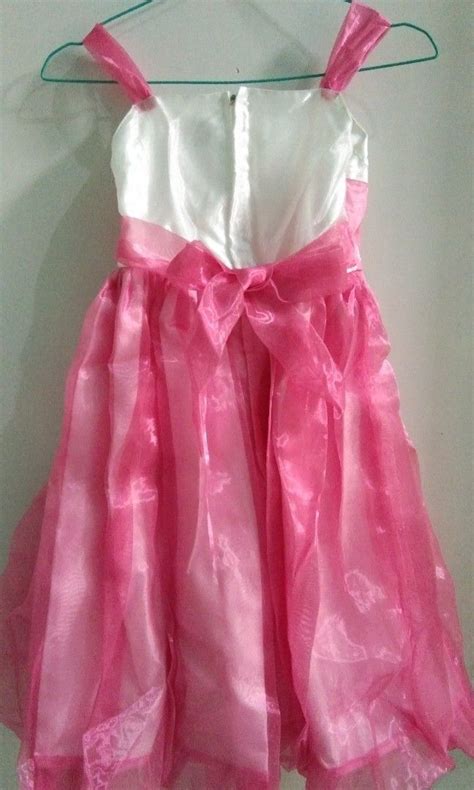 gaun anak pink pita dress anak bayi anak baju anak perempuan