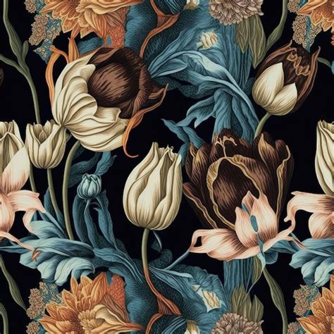 premium photo intricate floral design  elegant flower pattern