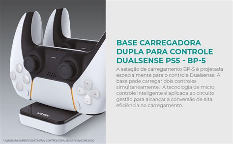 Base Carregadora Dupla Para Controle Dualsense Ps Bp Vinik