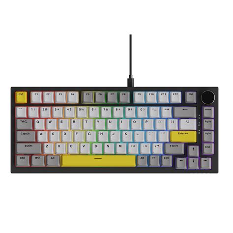 Buy AJAZZKA Wired RGB Hot Swap Mechanical Keyboard With Volume Knob Poron Foam Ket Ed