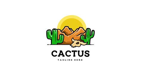 Desert Cactus Logo Template Graphic Templates Envato Elements