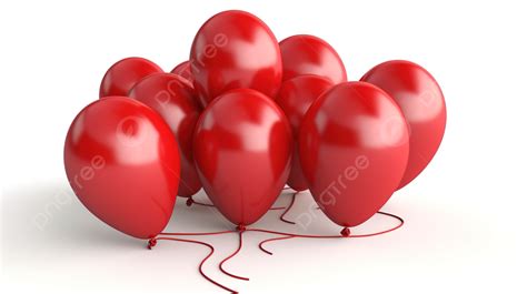 Groups Of Red Balloons Background 3d Illustration Of 20th Red Balloons